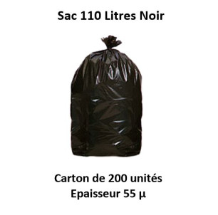 carton 200 sacs de 110 L noir 55µ 