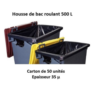 carton 50 housses 500 L renf 35µ 