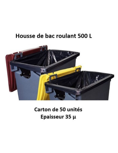 carton 50 housses 500 L renf 35µ 