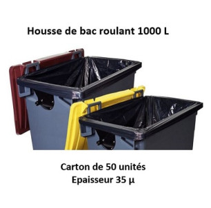 carton 50 housses 770 L noir 35µ RENF