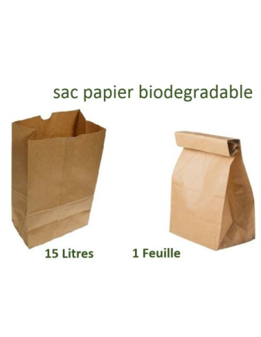 Sacs Papier 15 L - 1 Feuille