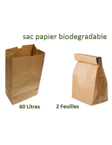 Sacs Papier 60 L - 2 Feuilles