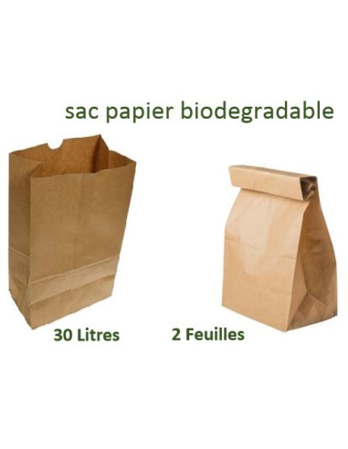 Sacs Papier 30 L - 2 Feuilles