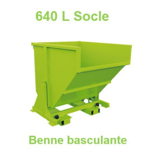 Benne basculante 640 L Socle