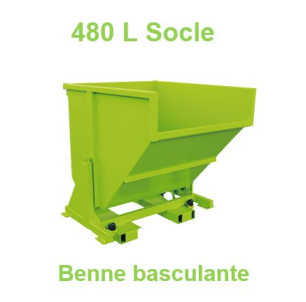 Benne basculante 480 L Socle