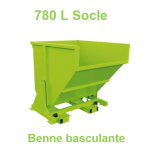 Benne basculante 780 L Socle