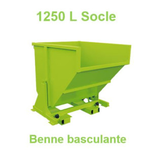 Benne basculante 1250 L Socle