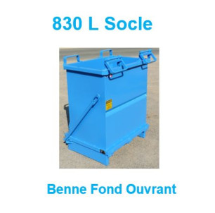 Benne Fond Ouvrant 830 L Socle