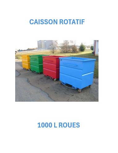 Caisson rotatif 1000 L Roues