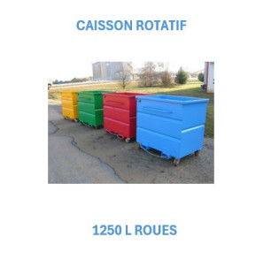 Caisson rotatif 1250 L Roues