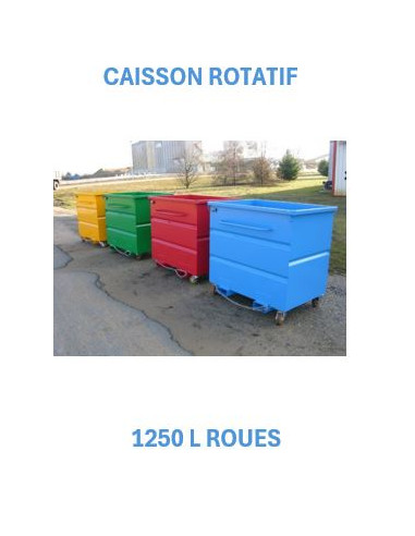 Caisson rotatif 1250 L Roues