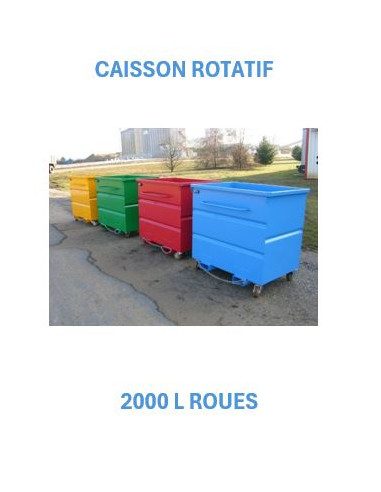 Caisson rotatif 2000 L Roues