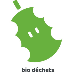 autocollant 300 x 300 mm Biodéchets