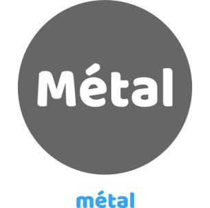 autocollant 300 x 300 mm Métal