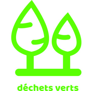 autocollant 300 x 300 mm Dechets verts