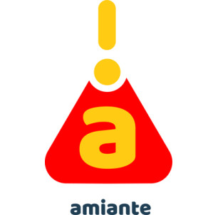 autocollant 300 x 300 mm Amiante