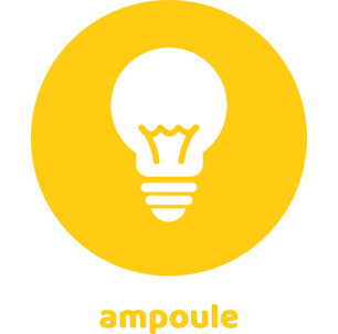 autocollant 300 x 300 mm Ampoules