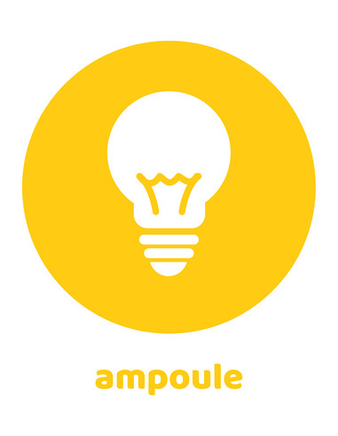 autocollant 300 x 300 mm Ampoules