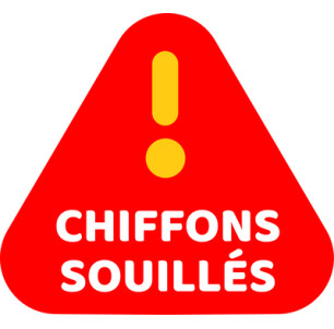 autocollant 300 x 300 mm Chiff souillés