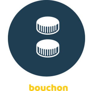 autocollant 300 x 300 mm Bouchon