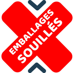 autocollant 300 x 300 mm Emb souillés