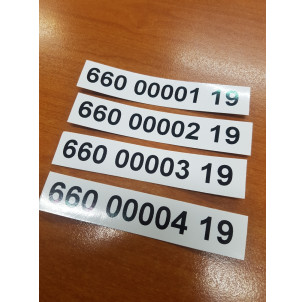 autocollant NUMEROTATION 2
