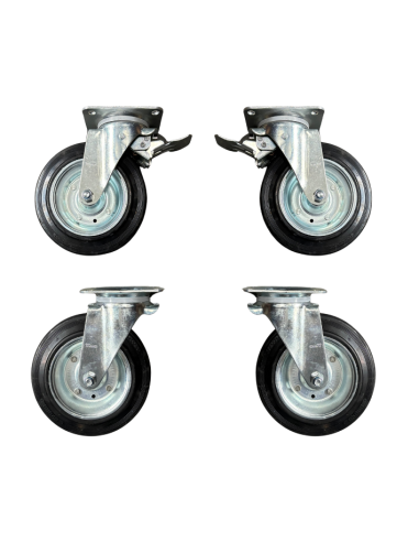 kit roues acier 200 mm